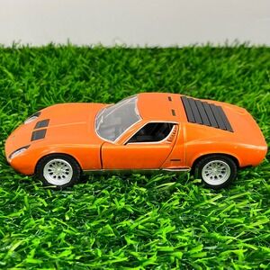 Kinsmart 1971 Lamborghini Miura P400 SV Orange Diecast Model Car 1/34Scale 5390D